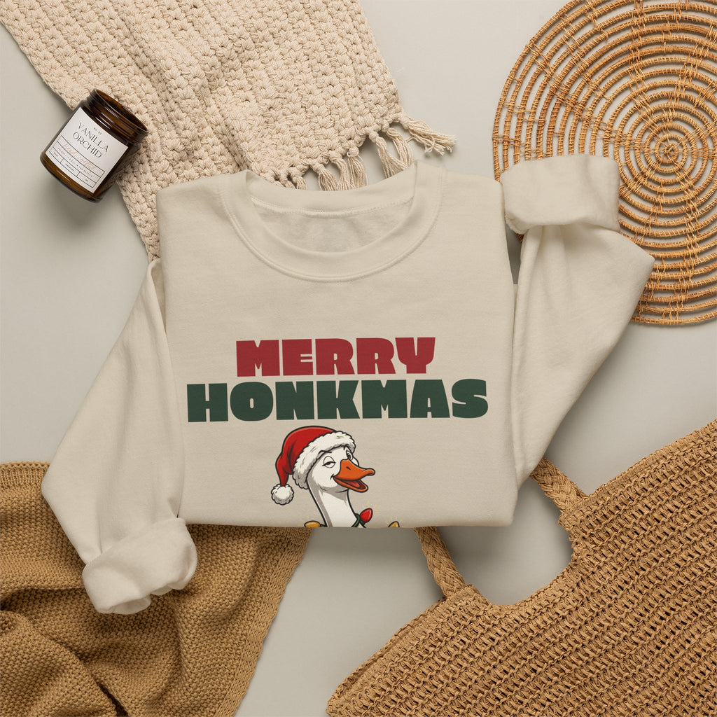 Merry Honkmas Funny Christmas Goose Sweatshirt, Funny Christmas Gift