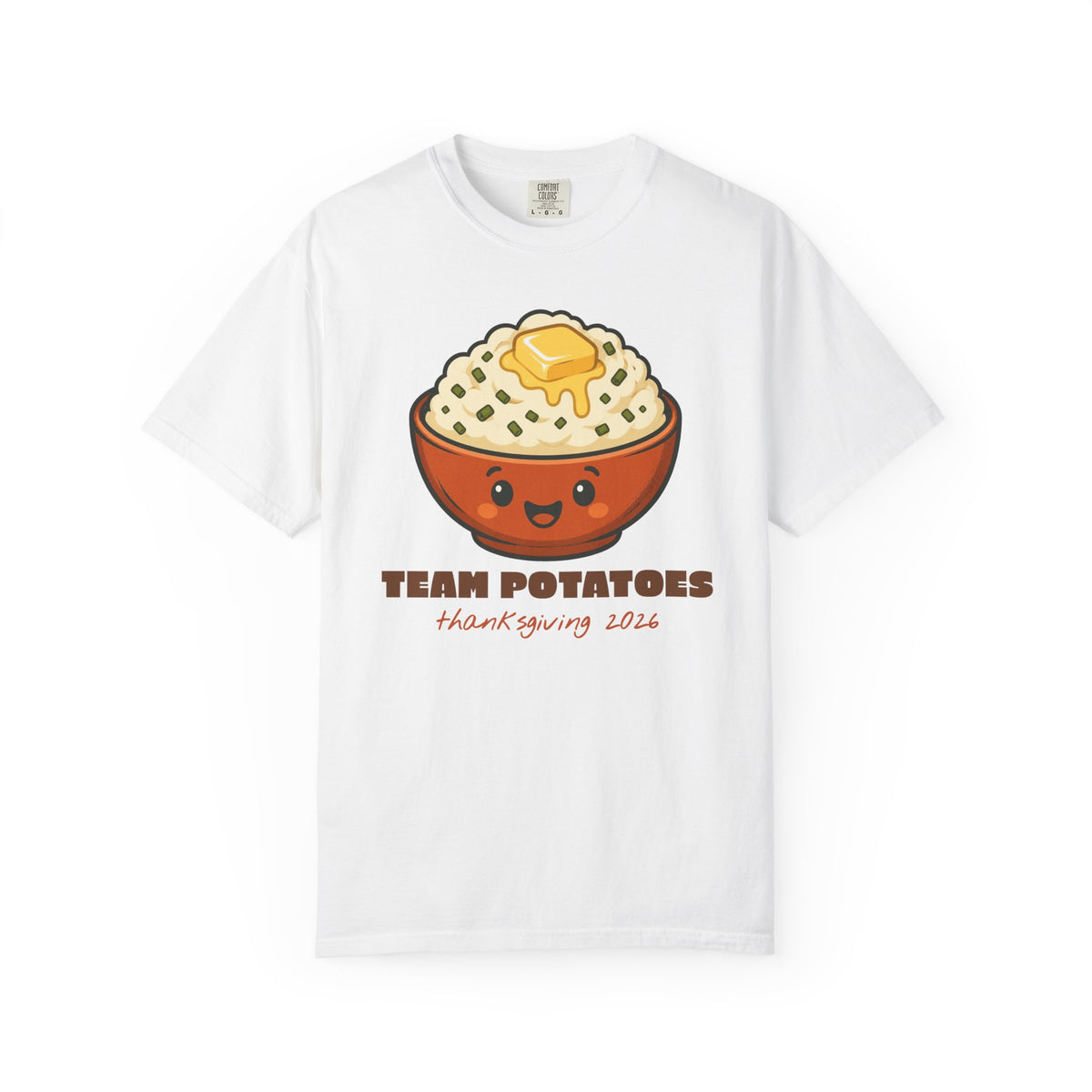 Team Potatoes Thanksgiving Family Matching Comfort Colors Tee, Funny Thanksgiving Shirt