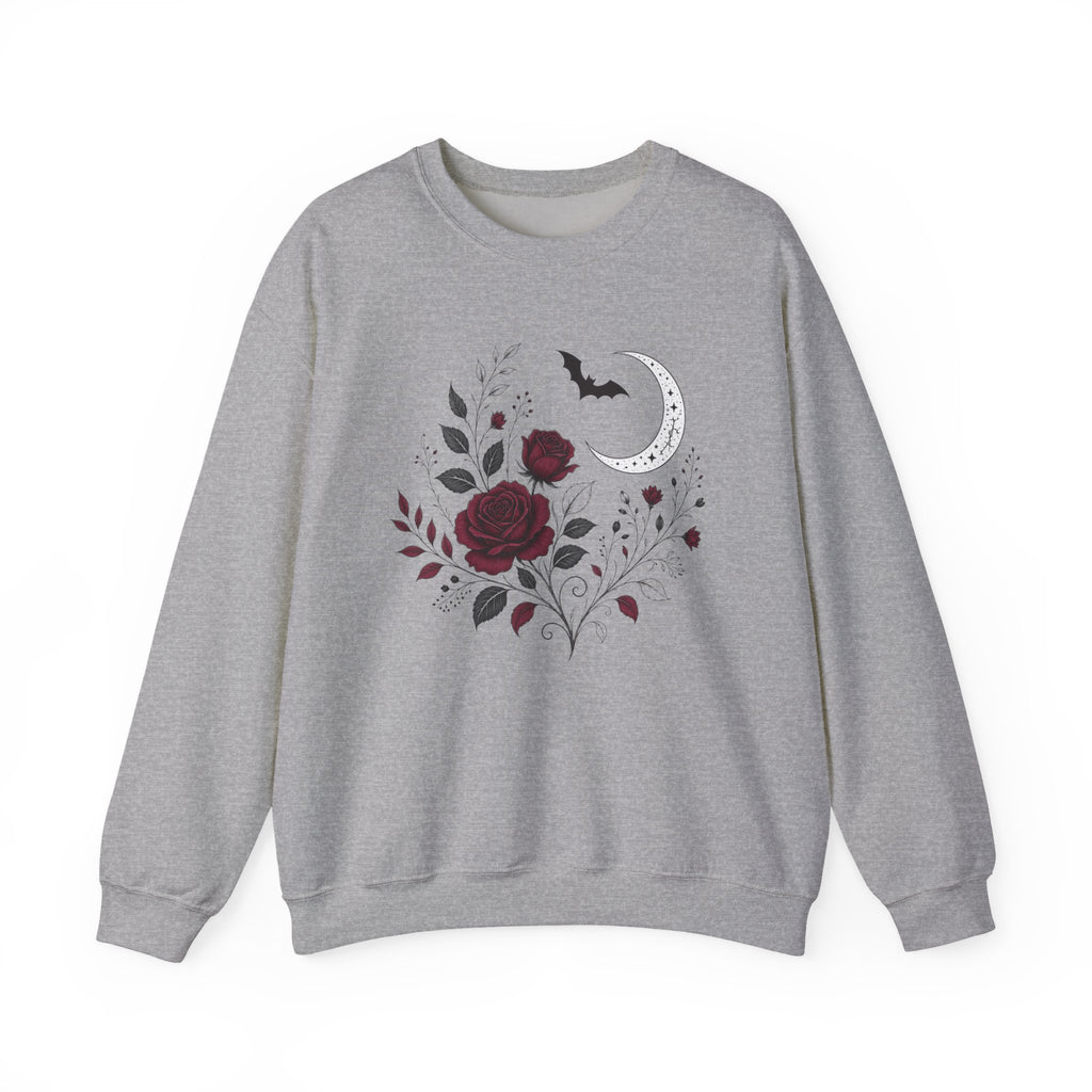 Gothic Rose Moon Halloween Sweatshirt