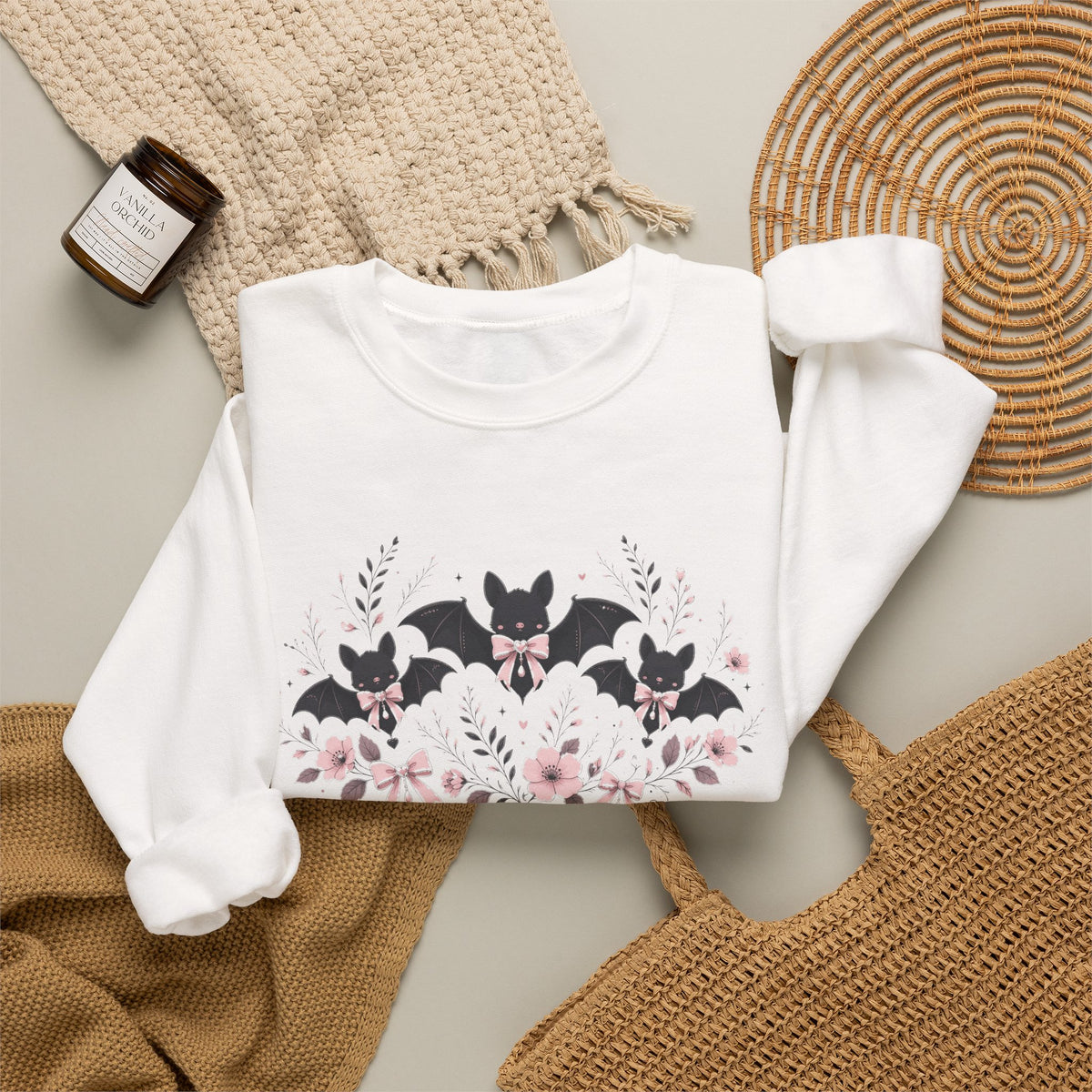 Coquette Bats Halloween Sweatshirt