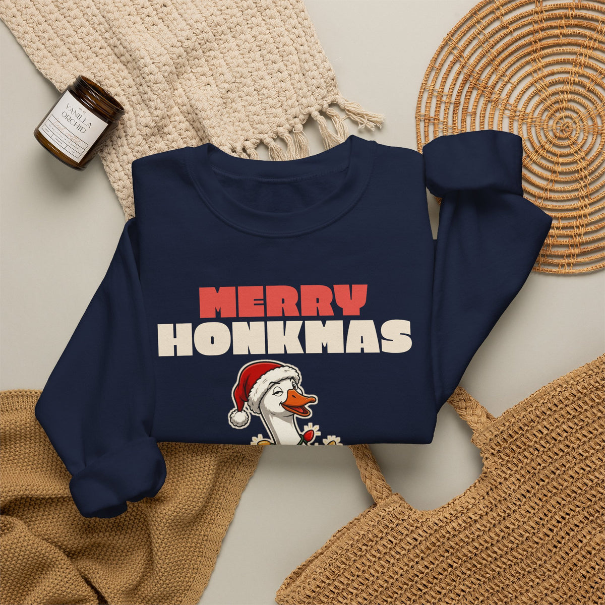 Merry Honkmas Funny Christmas Goose Sweatshirt, Funny Christmas Gift