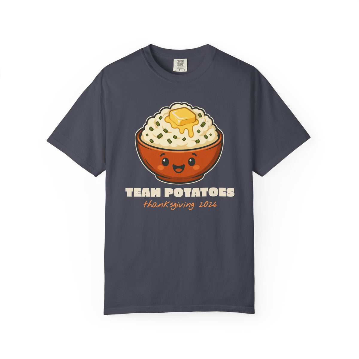 Team Potatoes Thanksgiving Family Matching Comfort Colors Tee, Funny Thanksgiving Shirt