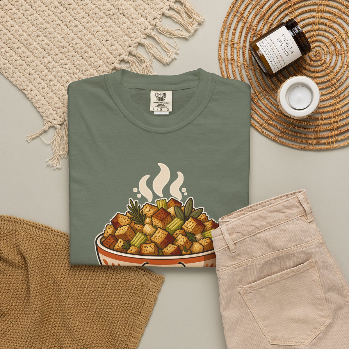 Team Stuffing Thanksgiving Family Matching Comfort Colors Tee, Funny Thanksgiving Shirt