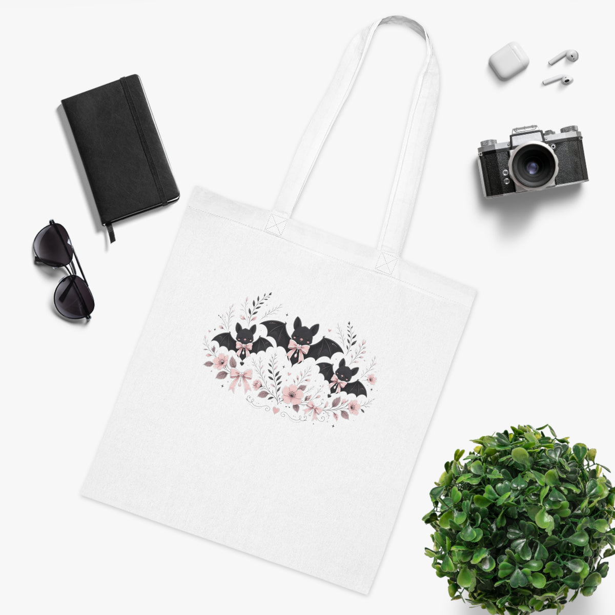 Coquette Bats Halloween Tote