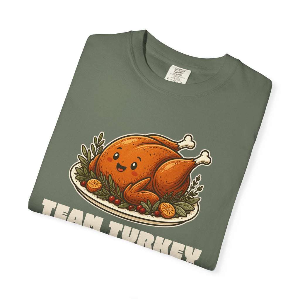 Team Turkey Thanksgiving Family Matching Comfort Colors Tee, Funny Thanksgiving Shirt