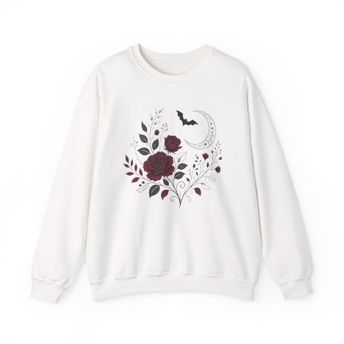 Gothic Rose Moon Halloween Sweatshirt