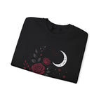 Gothic Rose Moon Halloween Sweatshirt