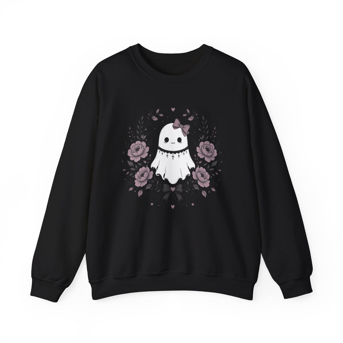 Vintage Ghost Florals Halloween Sweatshirt