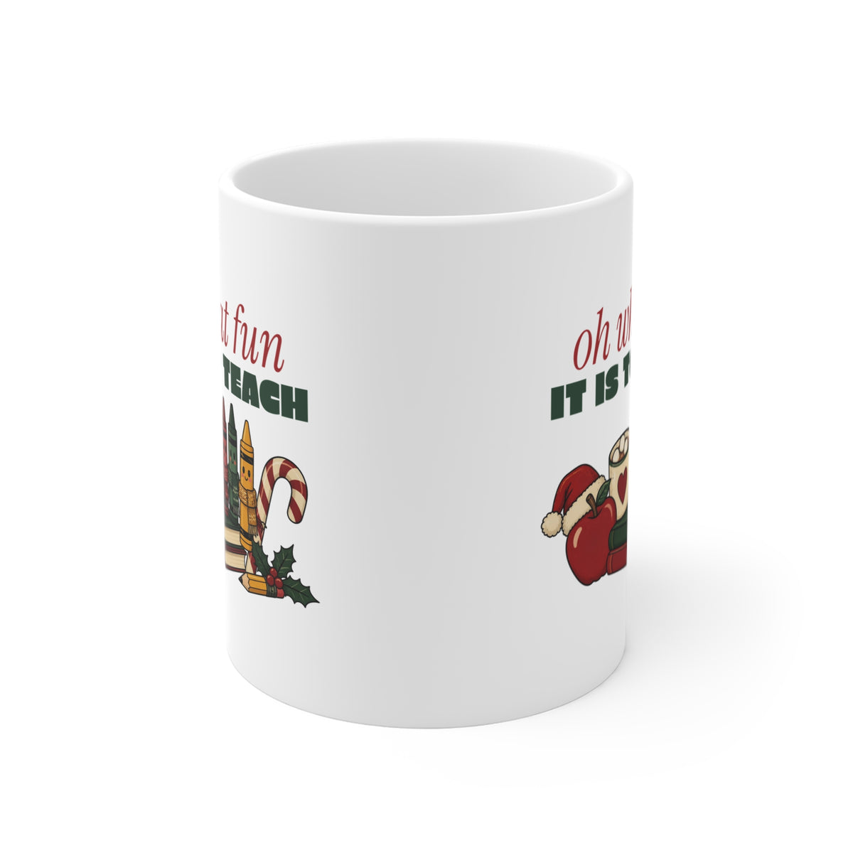 Oh What Fun It Is to Teach Teacher Christmas Mug 11oz, Teacher Christmas Gift