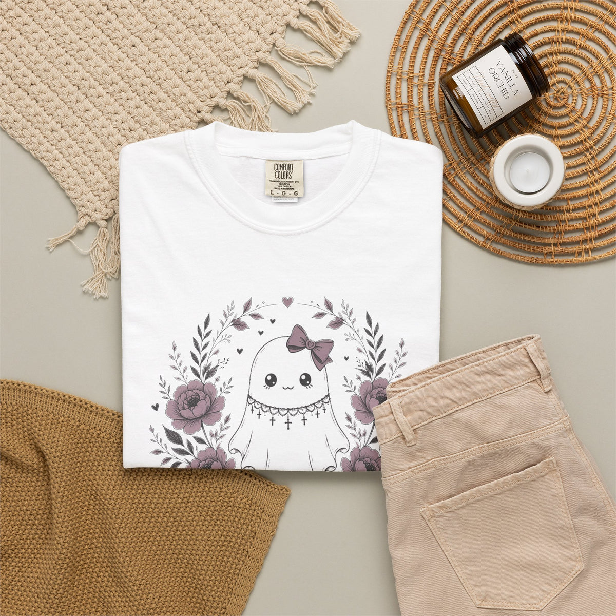 Vintage Ghost Florals Halloween Shirt