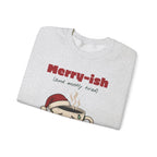 Merry-ish and Mostly Tired Christmas Coffee Sweatshirt, Funny Christmas Gift
