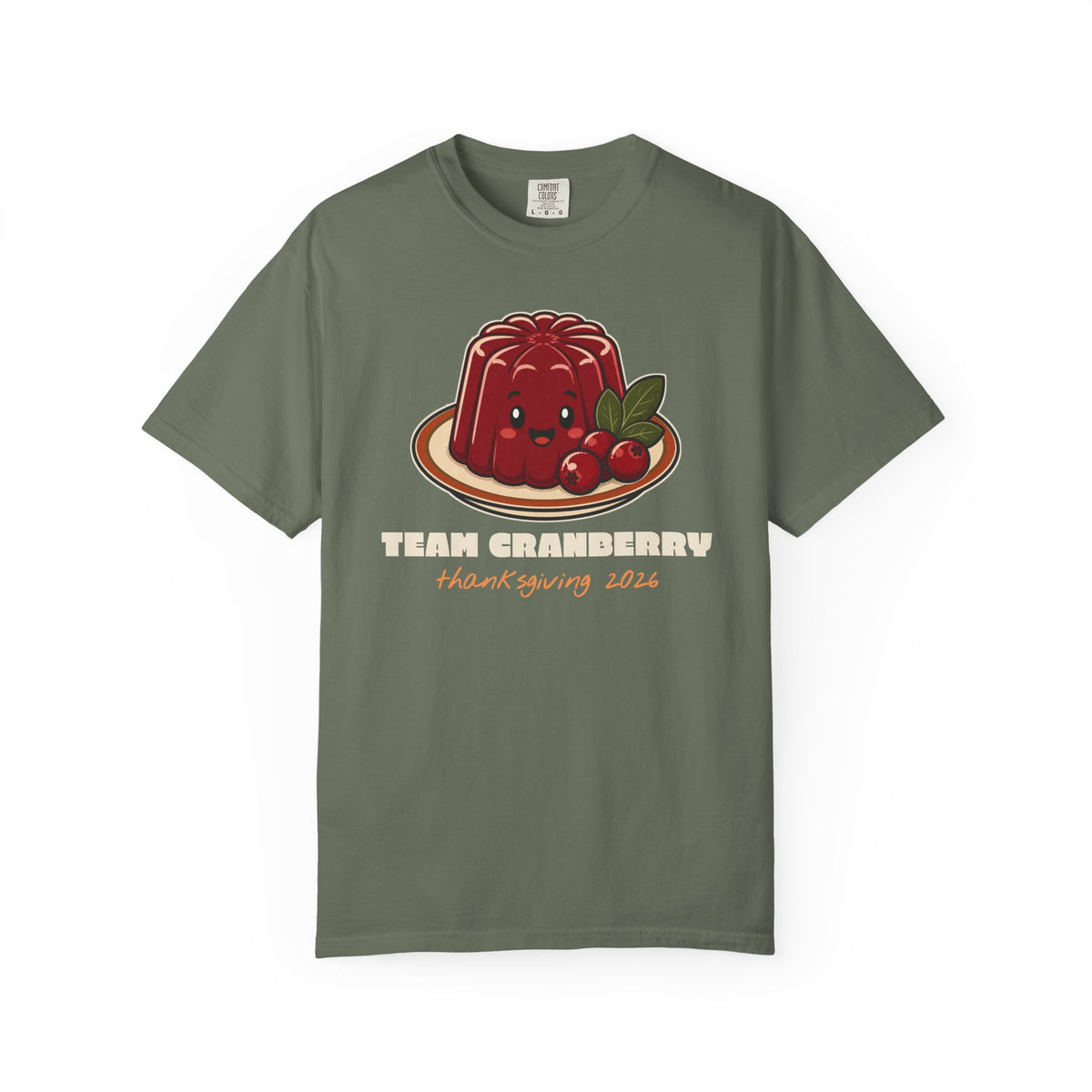 Team Cranberry Thanksgiving Family Matching Comfort Colors Tee, Funny Thanksgiving Shirt