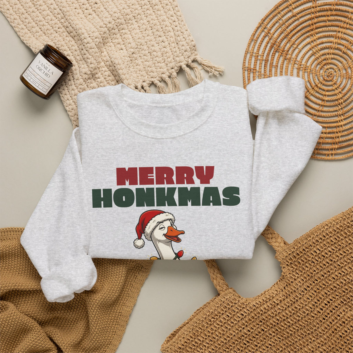 Merry Honkmas Funny Christmas Goose Sweatshirt, Funny Christmas Gift