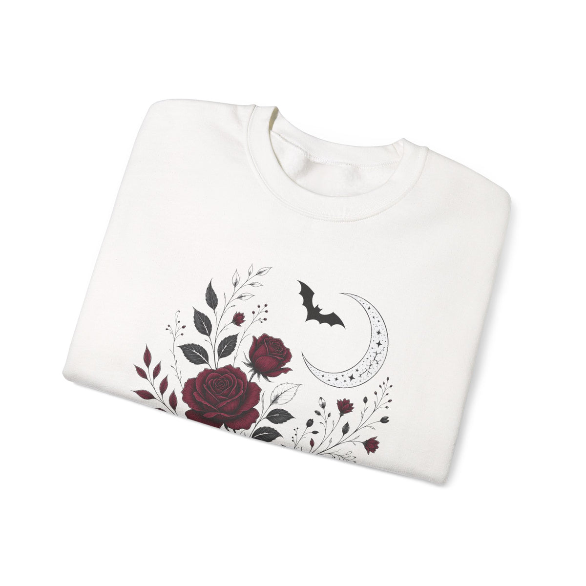 Gothic Rose Moon Halloween Sweatshirt