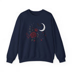 Gothic Rose Moon Halloween Sweatshirt