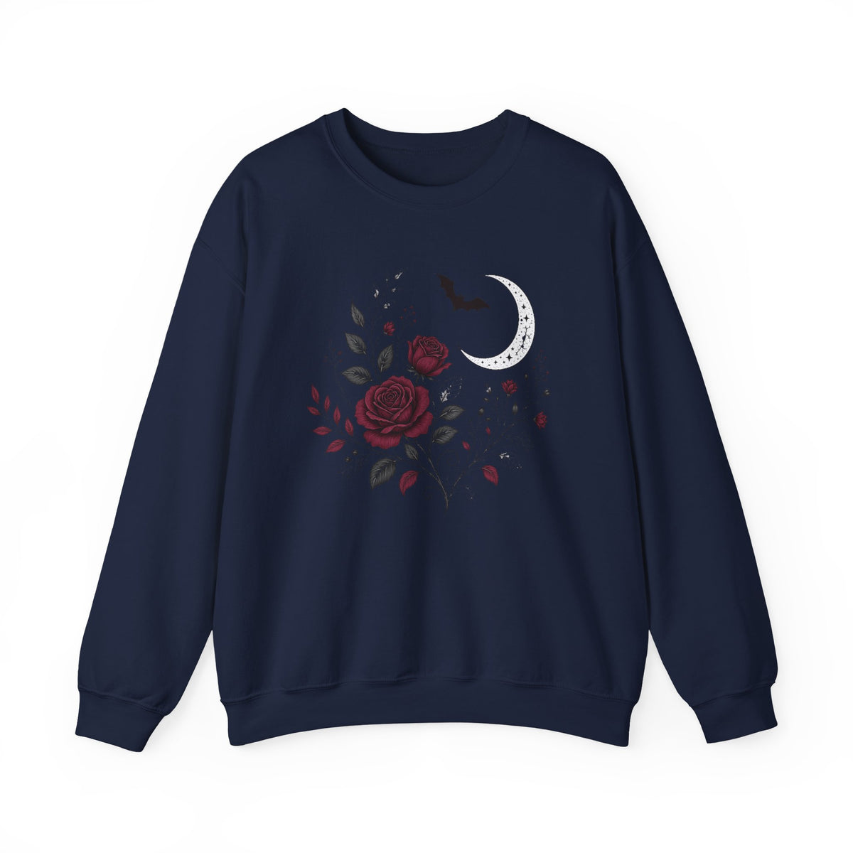 Gothic Rose Moon Halloween Sweatshirt