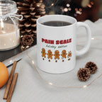Gingerbread Pain Scale Holiday Edition Nurse Christmas Mug 11oz, Funny Nurse Gift