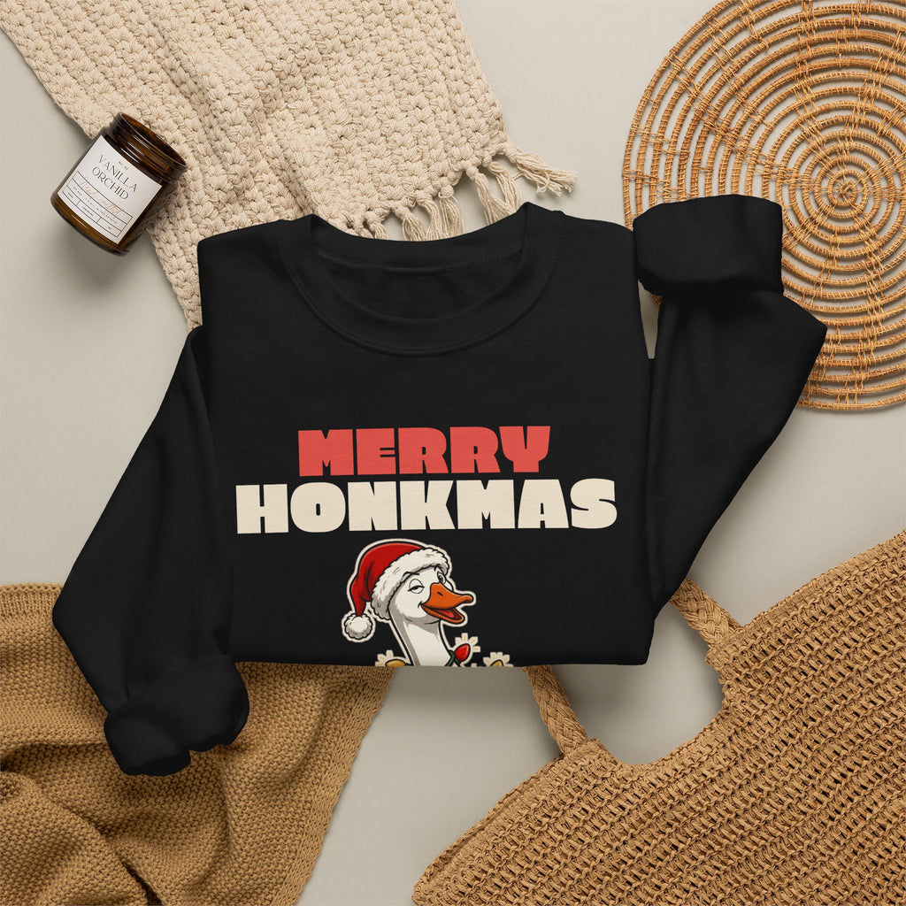 Merry Honkmas Funny Christmas Goose Sweatshirt, Funny Christmas Gift