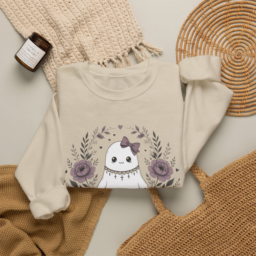 Vintage Ghost Florals Halloween Sweatshirt