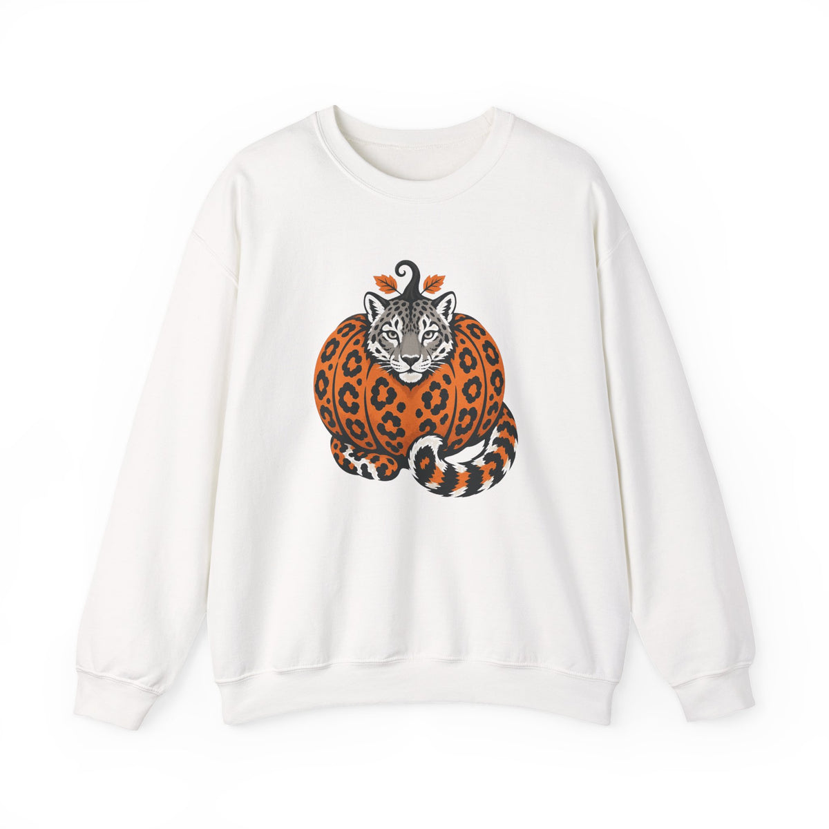 Snow Leopard Pumpkin Halloween Sweatshirt