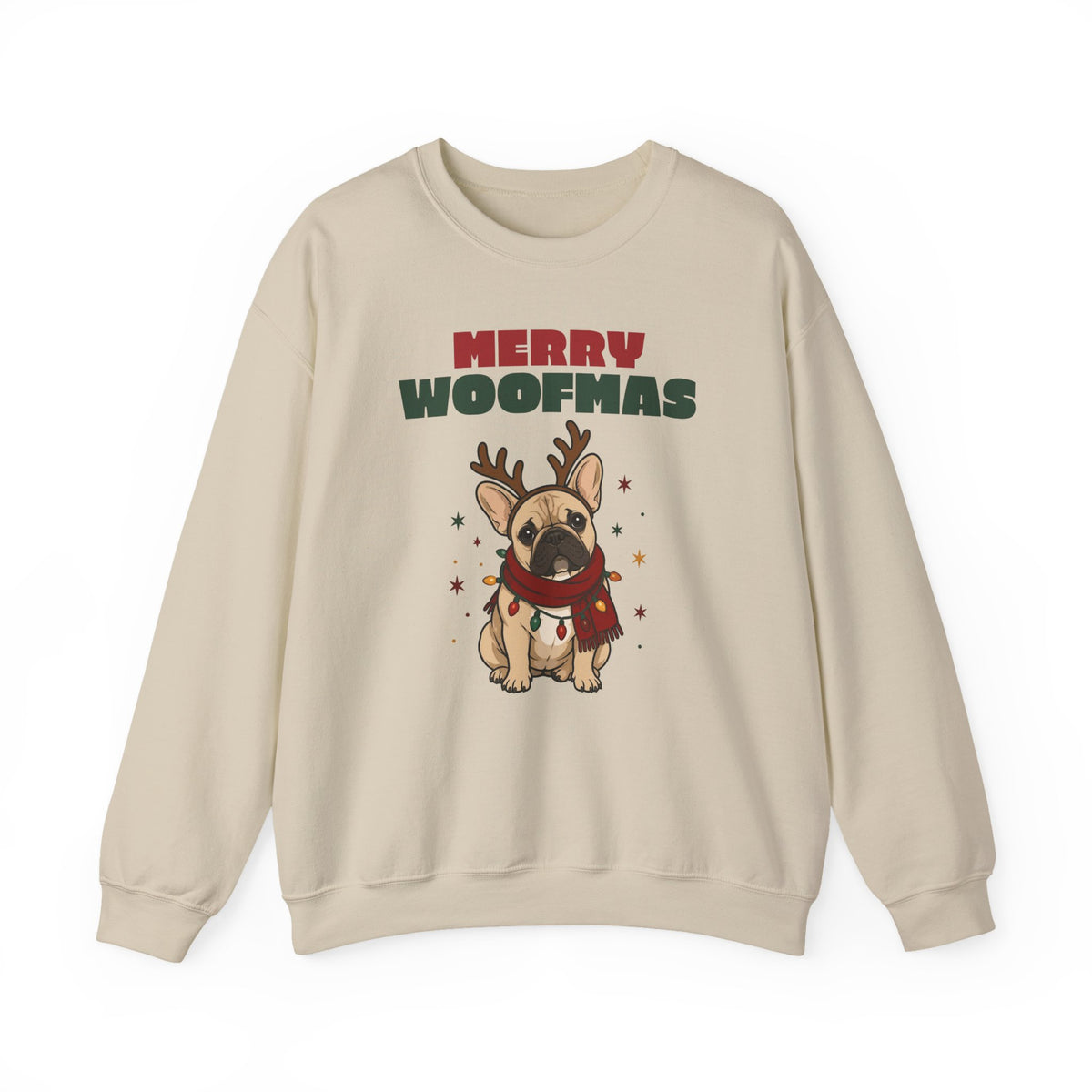 Merry Woofmas French Bulldog Christmas Sweatshirt, Dog Mom Gift