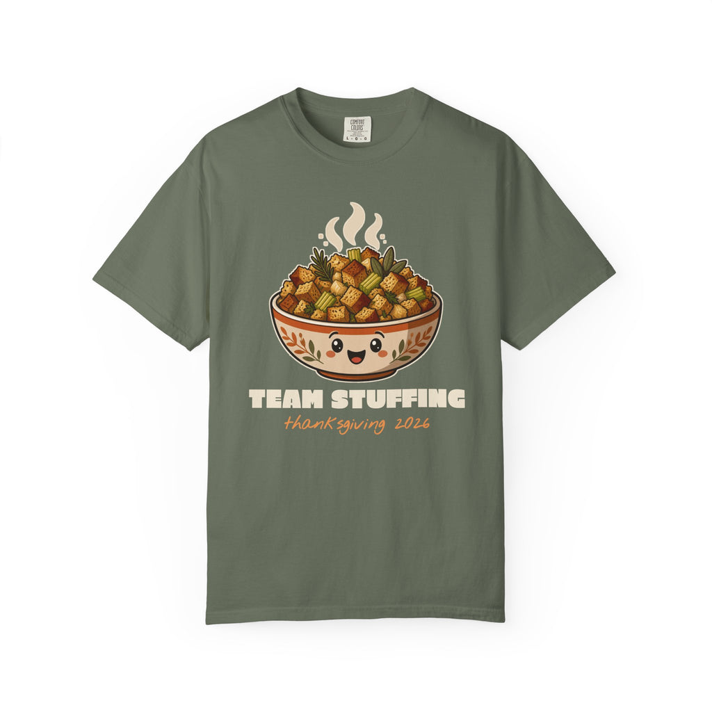Team Stuffing Thanksgiving Family Matching Comfort Colors Tee, Funny Thanksgiving Shirt