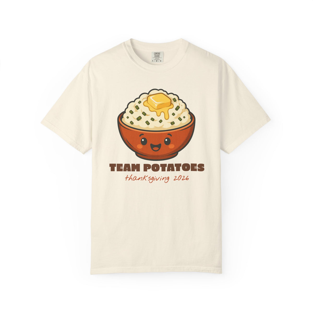 Team Potatoes Thanksgiving Family Matching Comfort Colors Tee, Funny Thanksgiving Shirt