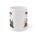 Meowy and Bright Cat Christmas Mug 11oz, Cat Lover Gift
