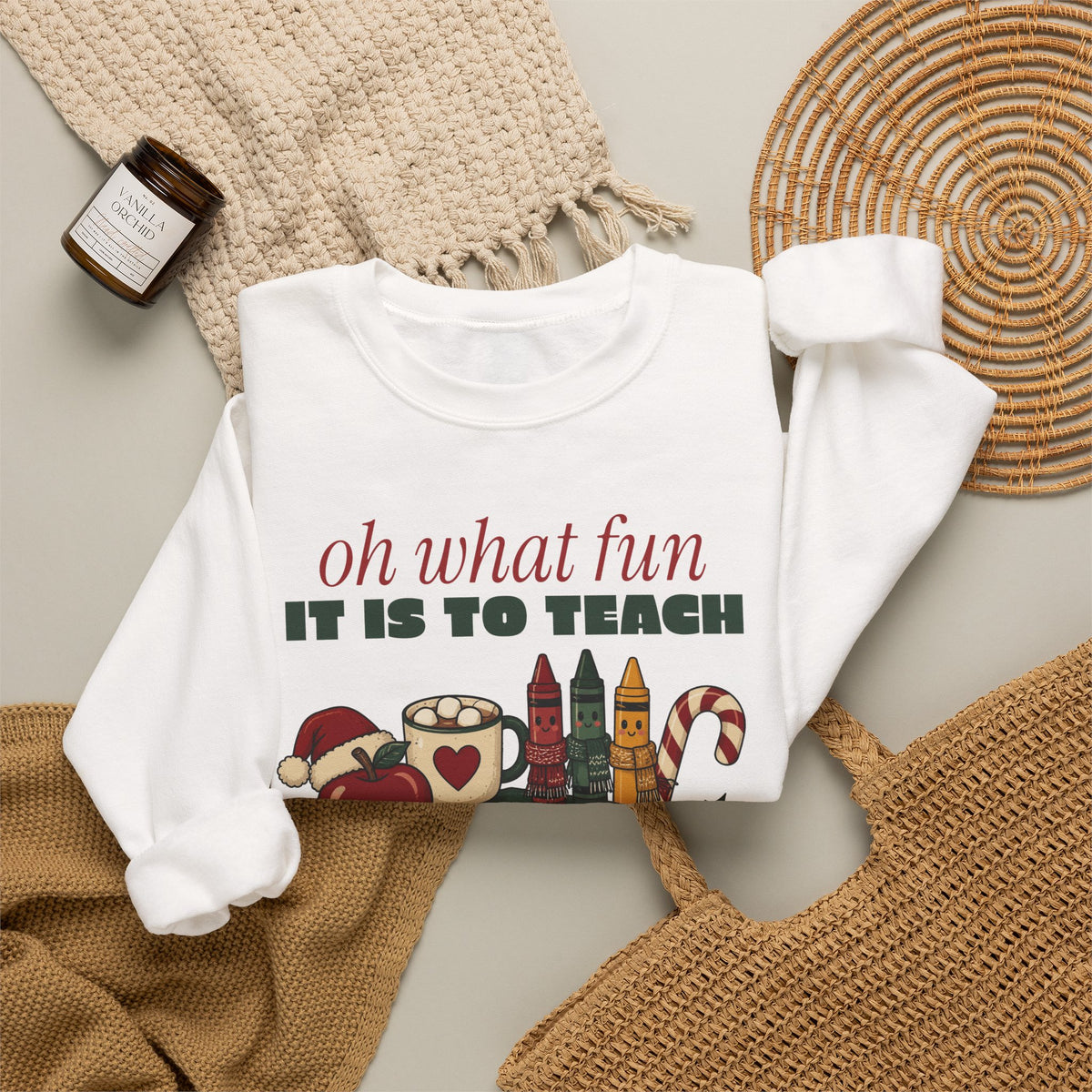 Oh What Fun It Is to Teach Teacher Christmas Sweatshirt, Teacher Christmas Gift
