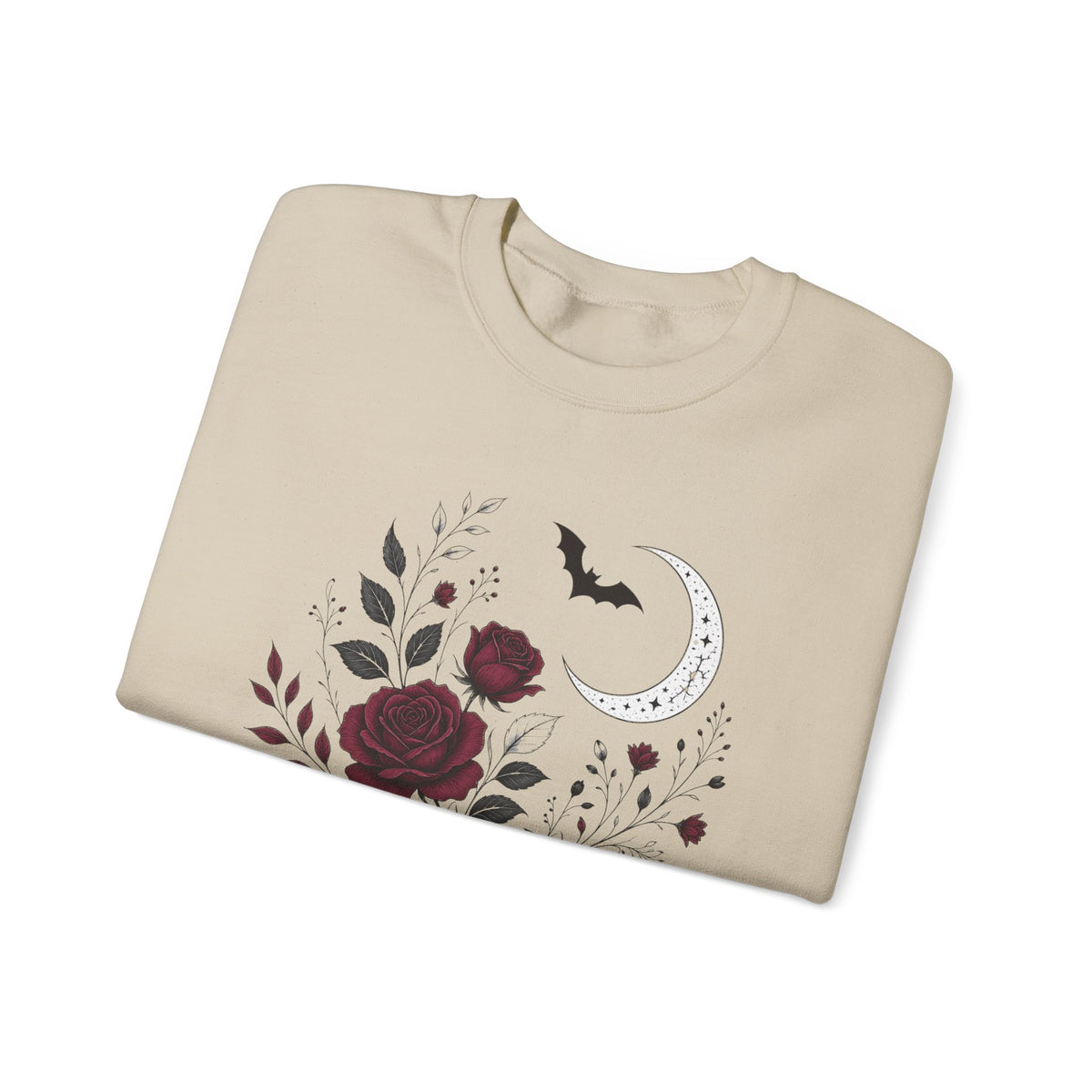 Gothic Rose Moon Halloween Sweatshirt