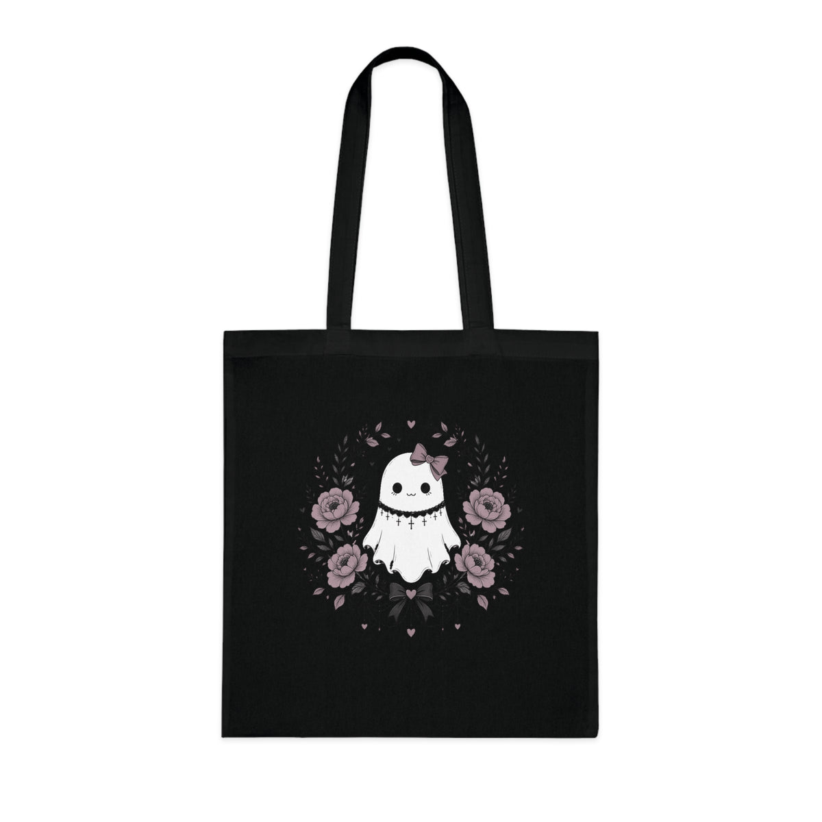 Vintage Ghost Florals Halloween Tote