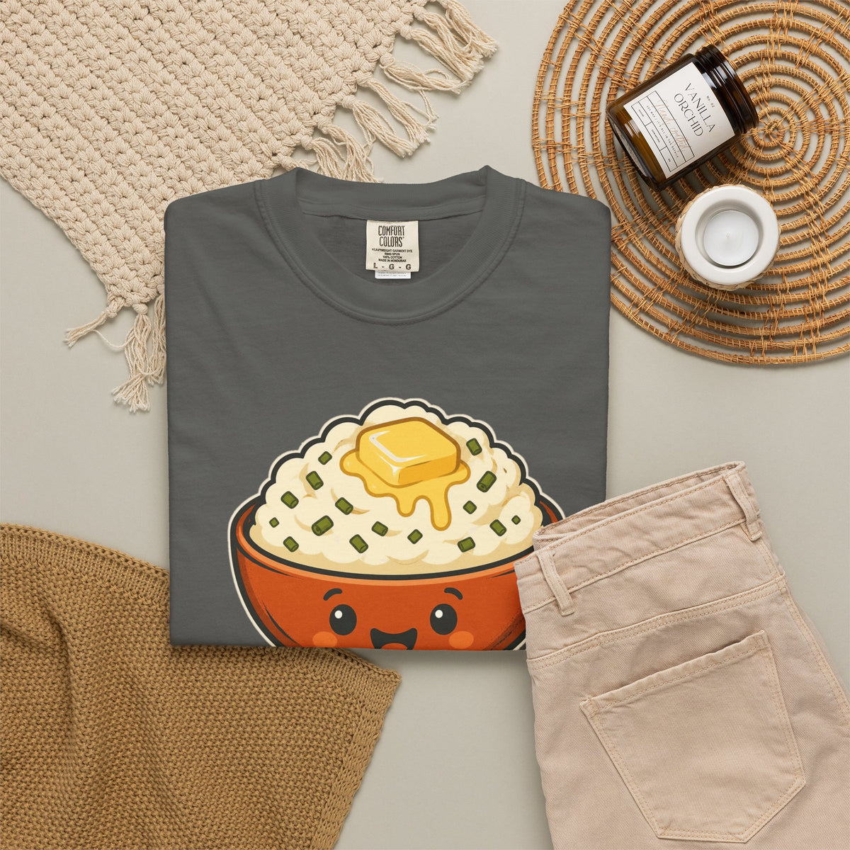 Team Potatoes Thanksgiving Family Matching Comfort Colors Tee, Funny Thanksgiving Shirt