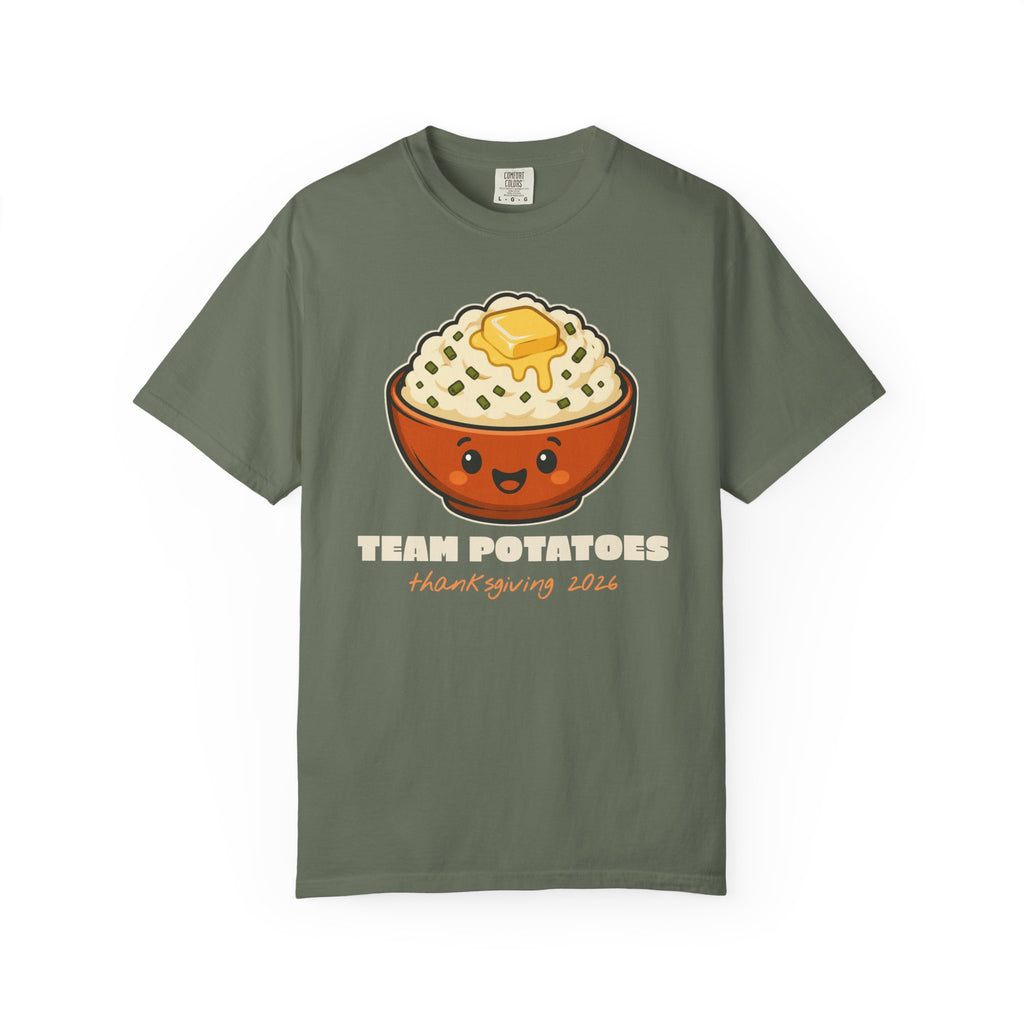 Team Potatoes Thanksgiving Family Matching Comfort Colors Tee, Funny Thanksgiving Shirt