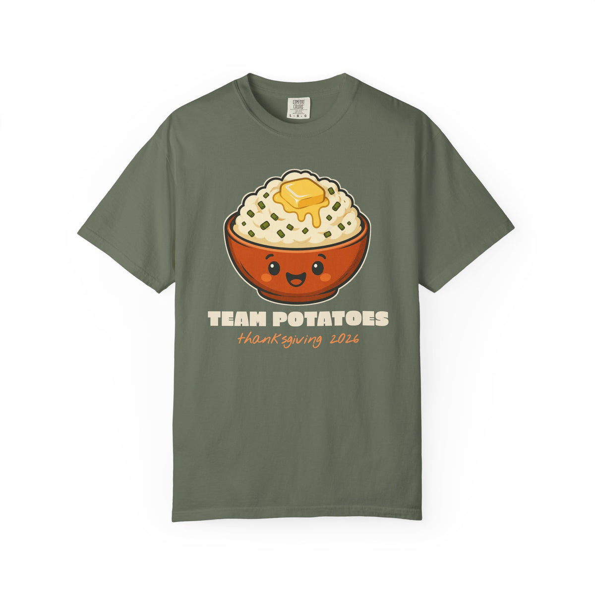Team Potatoes Thanksgiving Family Matching Comfort Colors Tee, Funny Thanksgiving Shirt