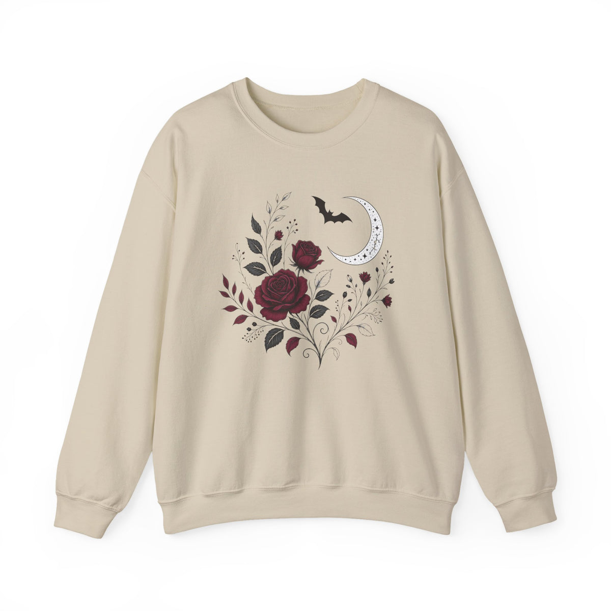 Gothic Rose Moon Halloween Sweatshirt