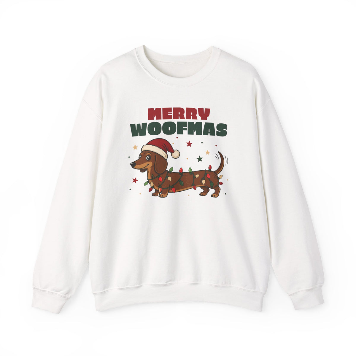 Merry Woofmas Dachshund Christmas Sweatshirt, Dog Mom Gift