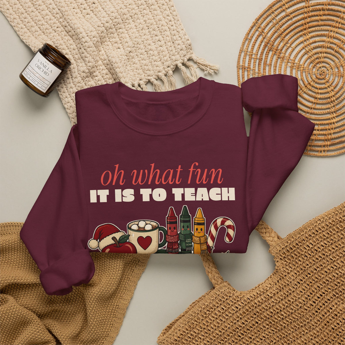 Oh What Fun It Is to Teach Teacher Christmas Sweatshirt, Teacher Christmas Gift