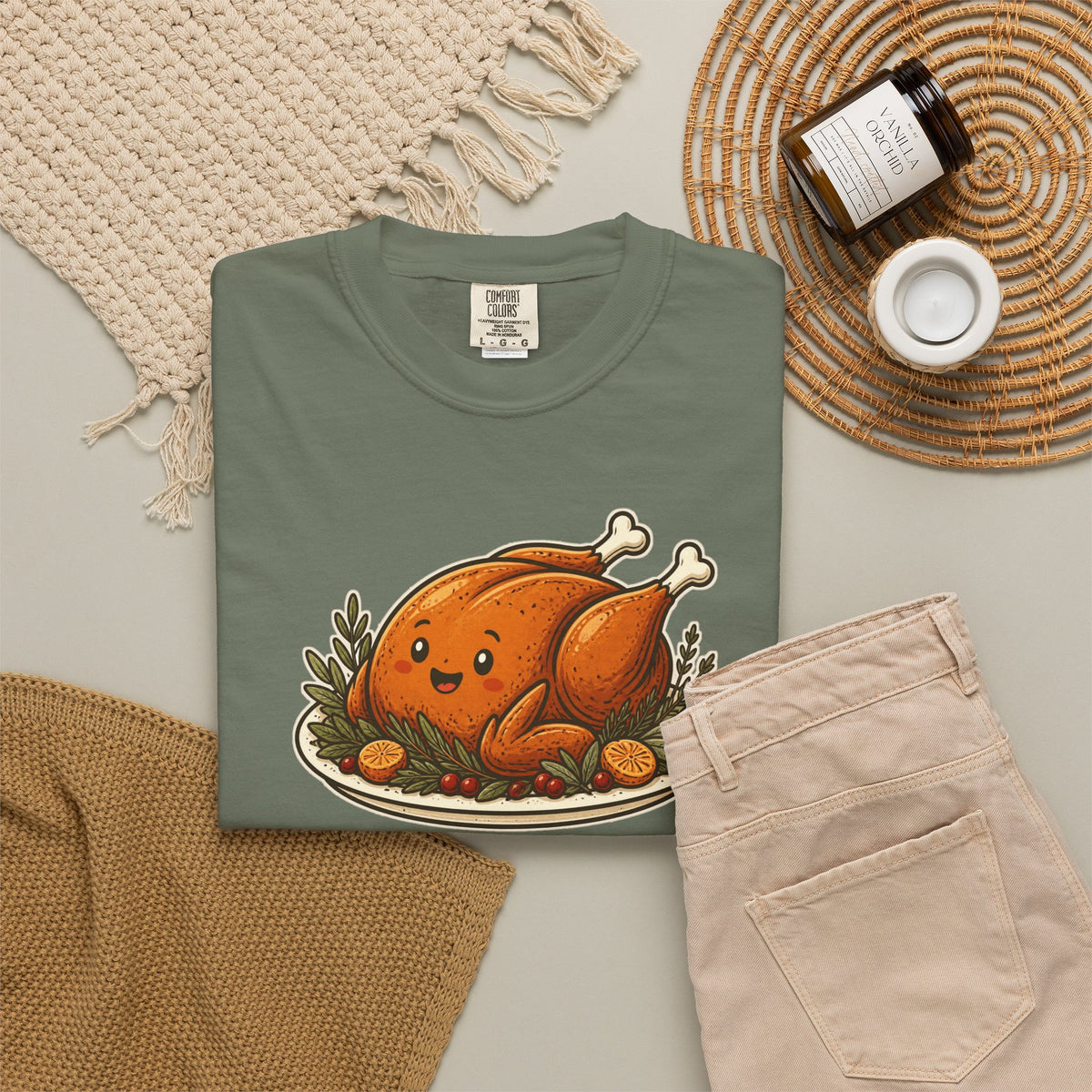 Team Turkey Thanksgiving Family Matching Comfort Colors Tee, Funny Thanksgiving Shirt