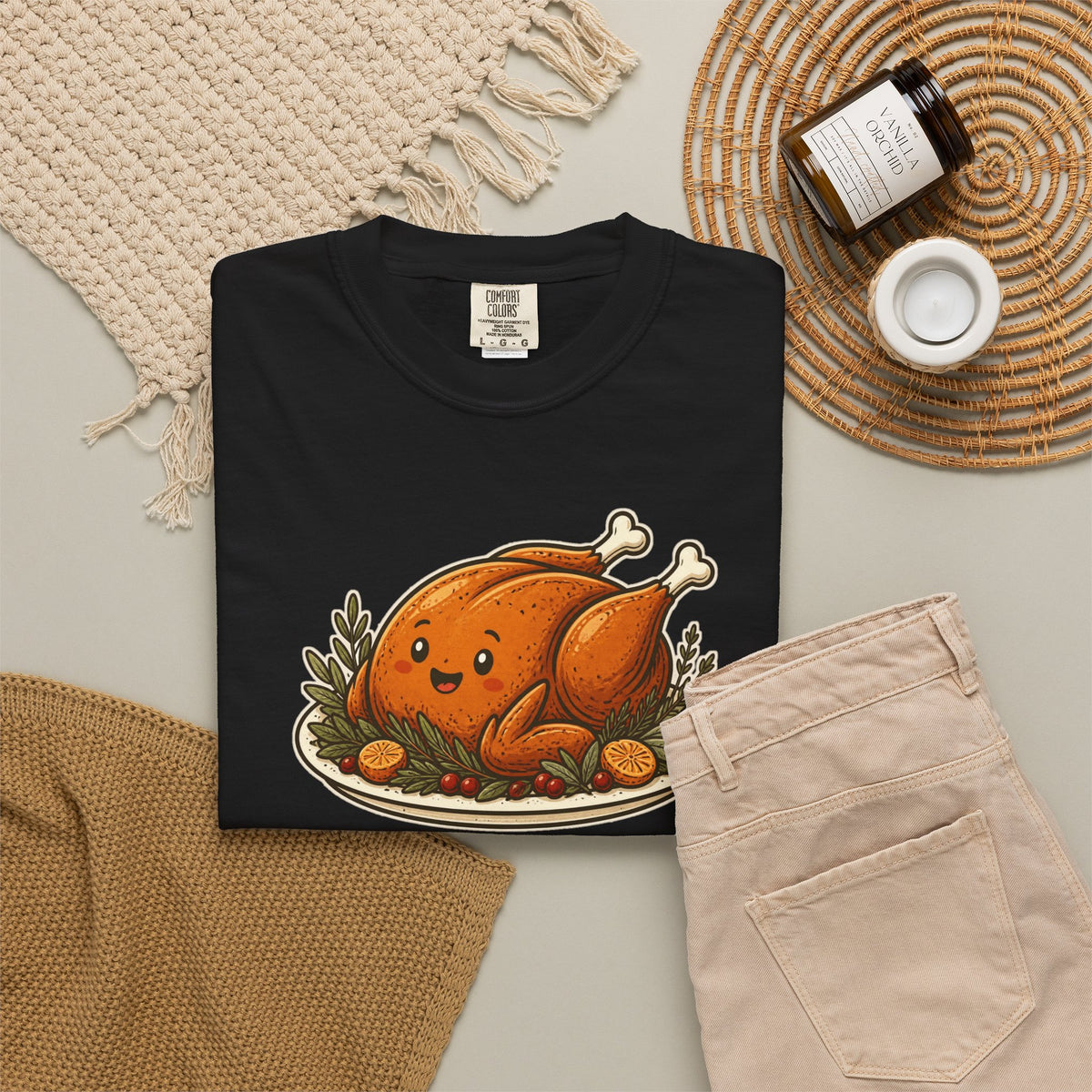 Team Turkey Thanksgiving Family Matching Comfort Colors Tee, Funny Thanksgiving Shirt