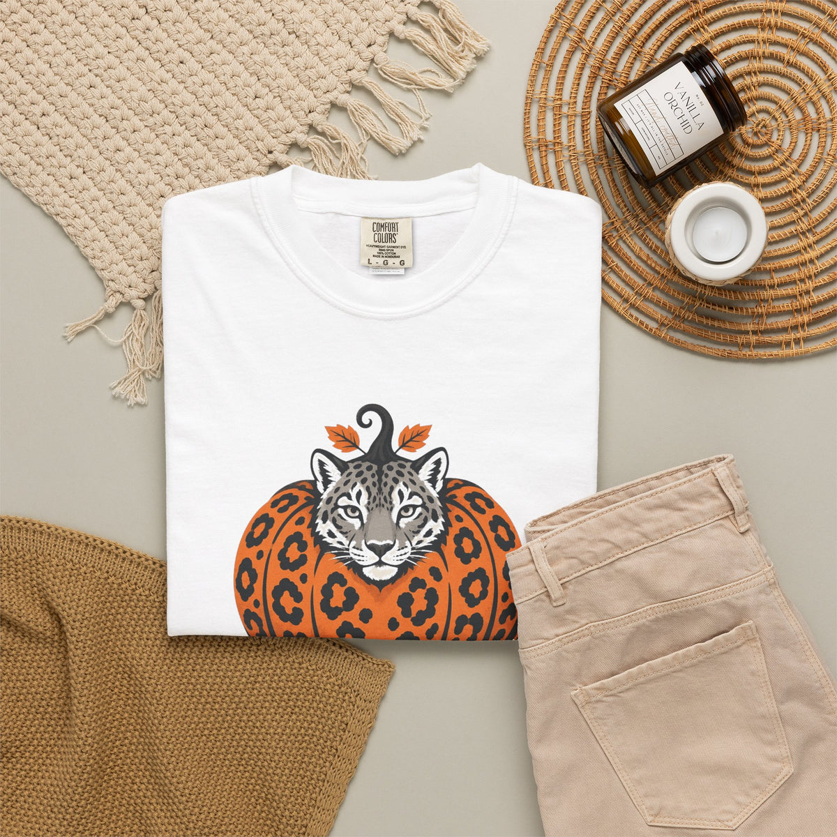 Snow Leopard Pumpkin Halloween Shirt