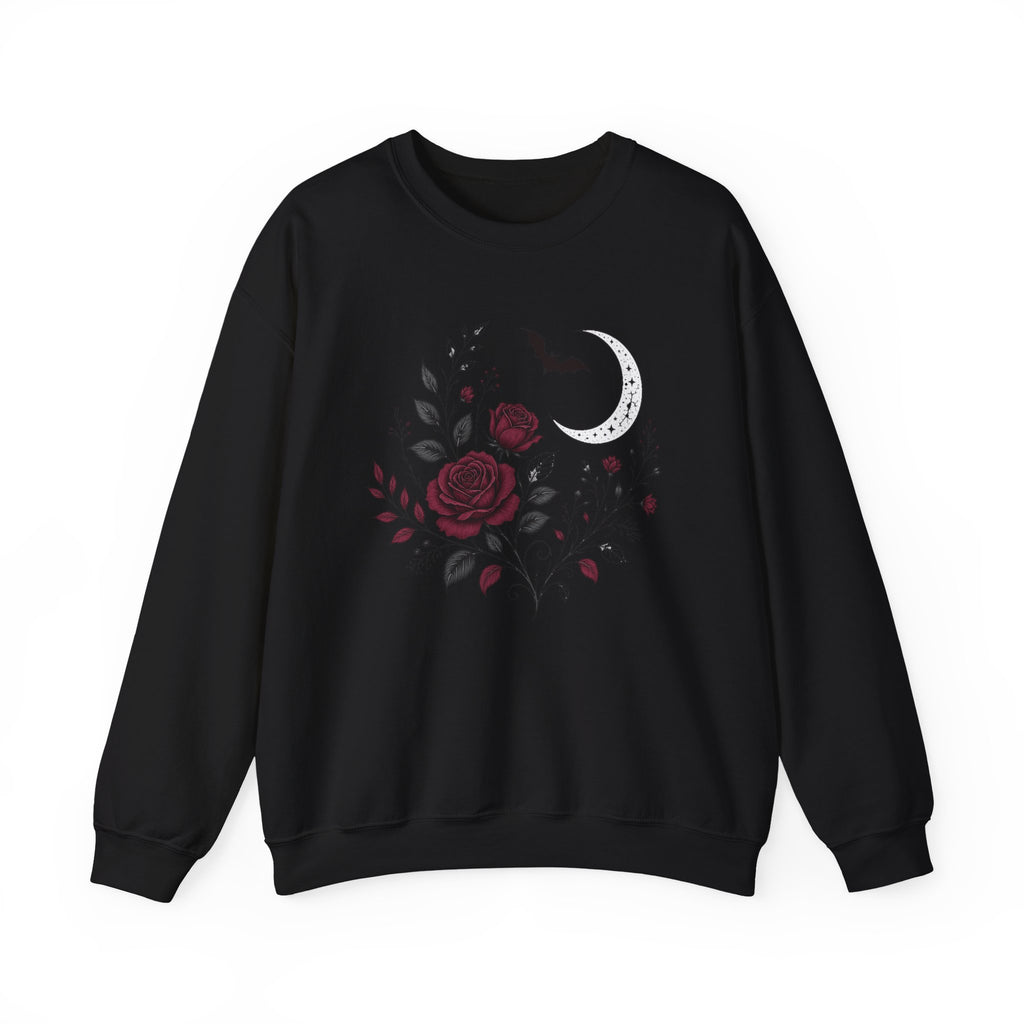 Gothic Rose Moon Halloween Sweatshirt