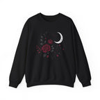 Gothic Rose Moon Halloween Sweatshirt