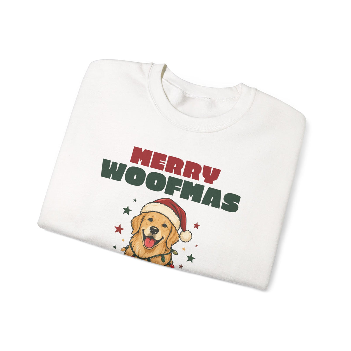 Merry Woofmas Golden Retriever Christmas Sweatshirt, Dog Mom Gift