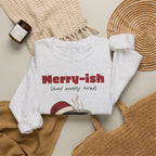 Merry-ish and Mostly Tired Christmas Coffee Sweatshirt, Funny Christmas Gift