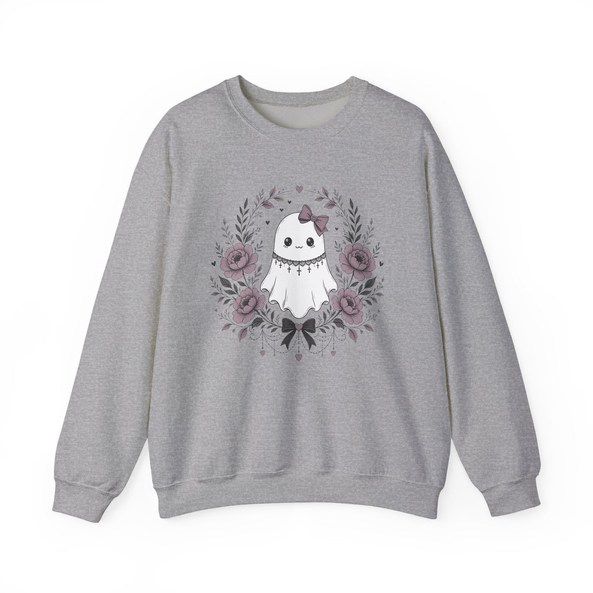 Vintage Ghost Florals Halloween Sweatshirt