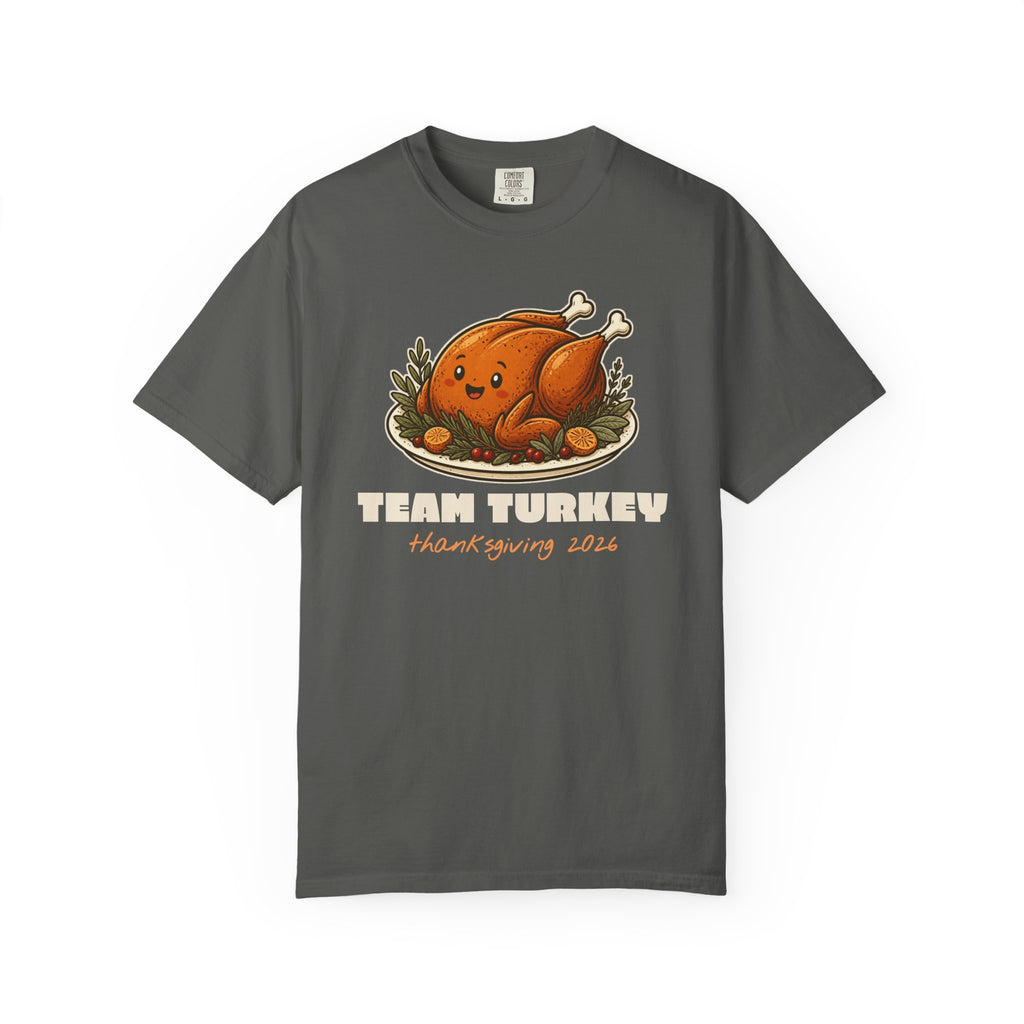 Team Turkey Thanksgiving Family Matching Comfort Colors Tee, Funny Thanksgiving Shirt