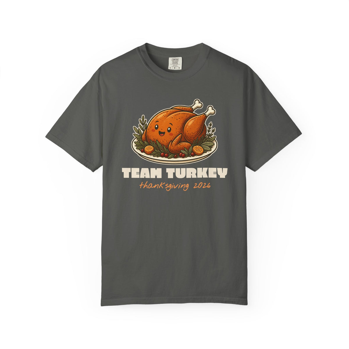 Team Turkey Thanksgiving Family Matching Comfort Colors Tee, Funny Thanksgiving Shirt