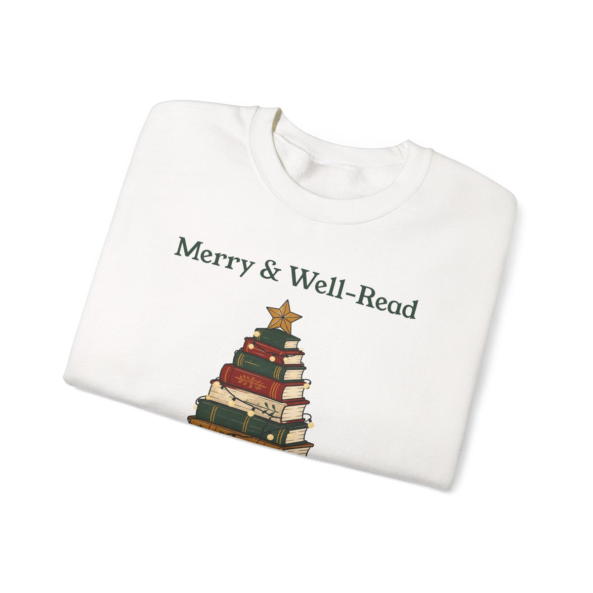 Merry and Well-Read Book Lover Christmas Sweatshirt, Bookish Gift for Readers