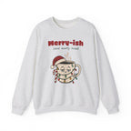 Merry-ish and Mostly Tired Christmas Coffee Sweatshirt, Funny Christmas Gift