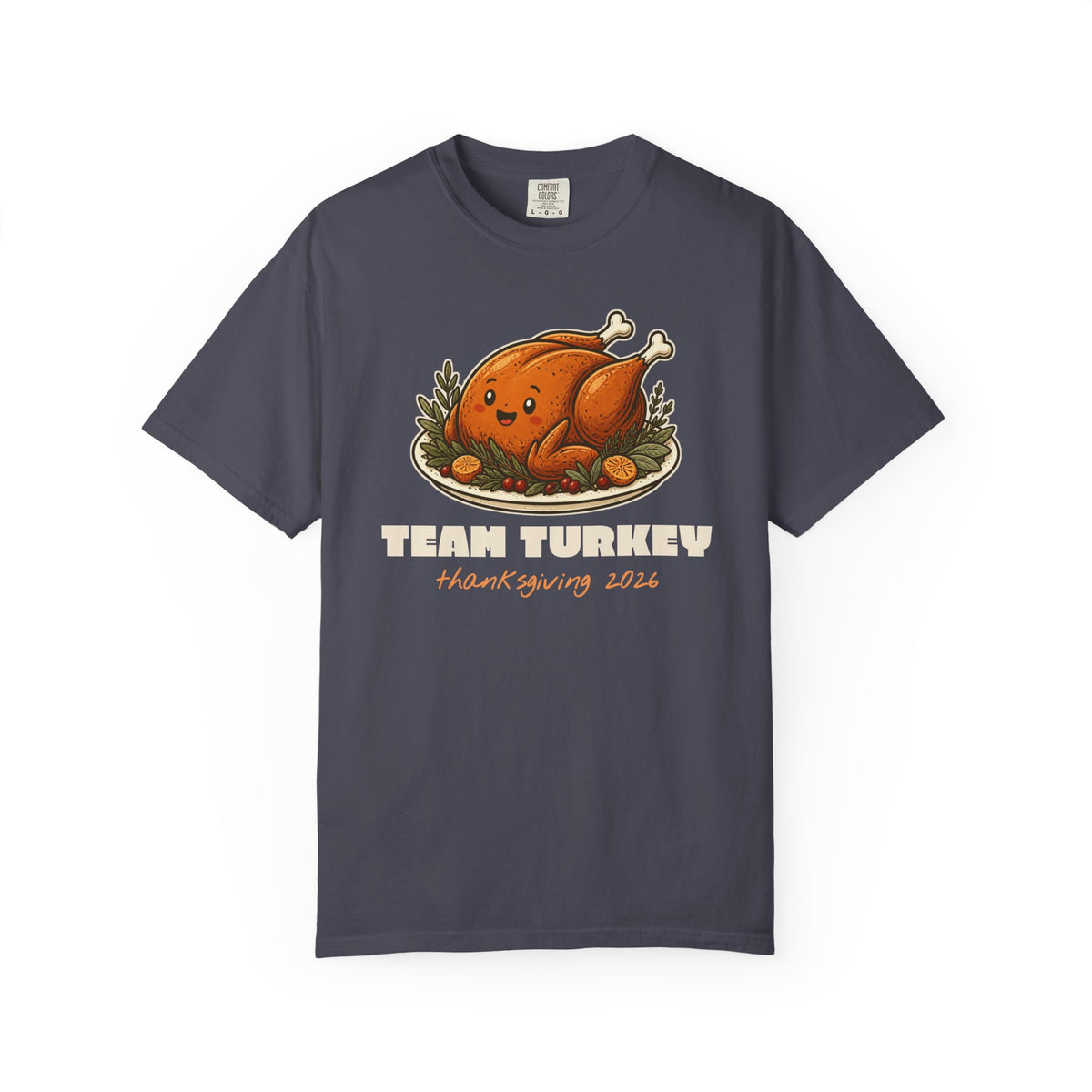 Team Turkey Thanksgiving Family Matching Comfort Colors Tee, Funny Thanksgiving Shirt
